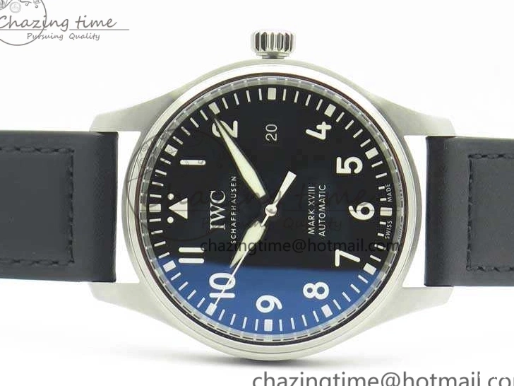 MIROTIME 0719 SoftTouch Mark XVIII Le Petit Prince IW327001 SS MKS 1:1 Best Edition Black Dial On Leather Strap MIYOTA9015 V 7216